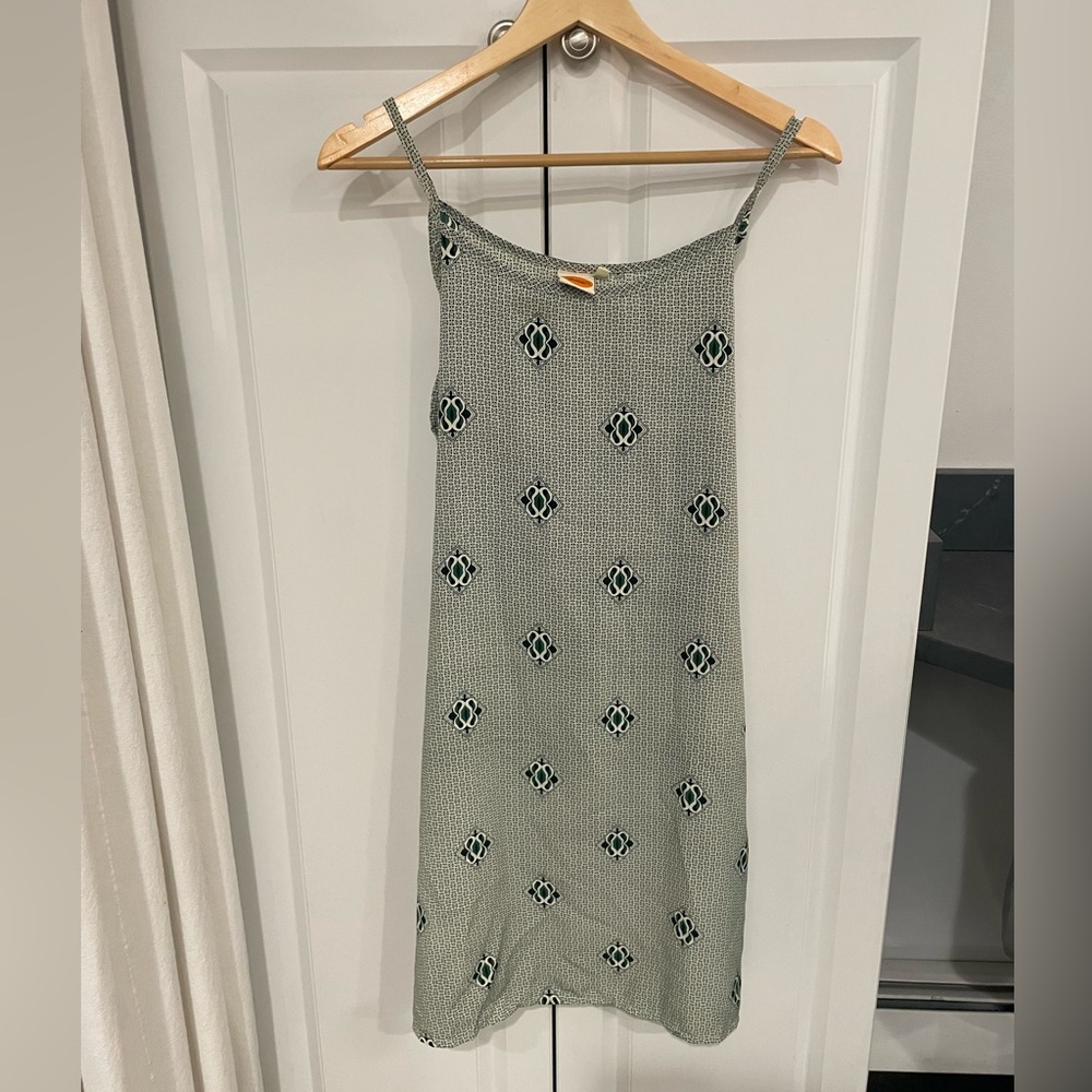 Vintage XL Green Patterned Dress
